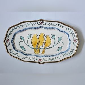 Mimosa Ridge Collection Canary Trio Decorative Ceramic Plate